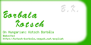 borbala kotsch business card